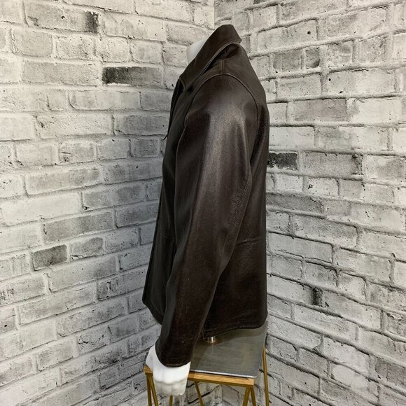 Danier Leather Chocolate Brown Leather Reversible Jacket - Picture 5 of 15